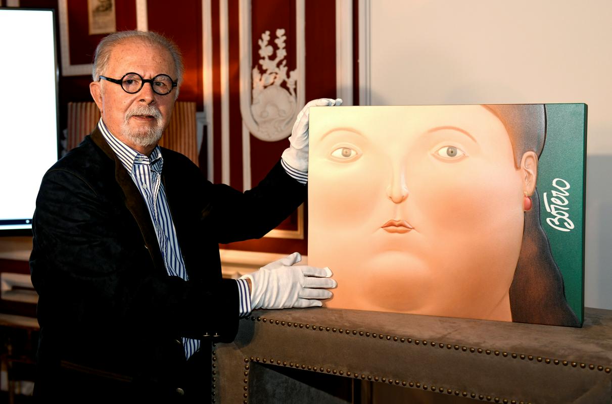 Colombian artist Fernando Botero during the presentation of the book Botero's Women in Madrid, Spain in 2018. Photo: EPA