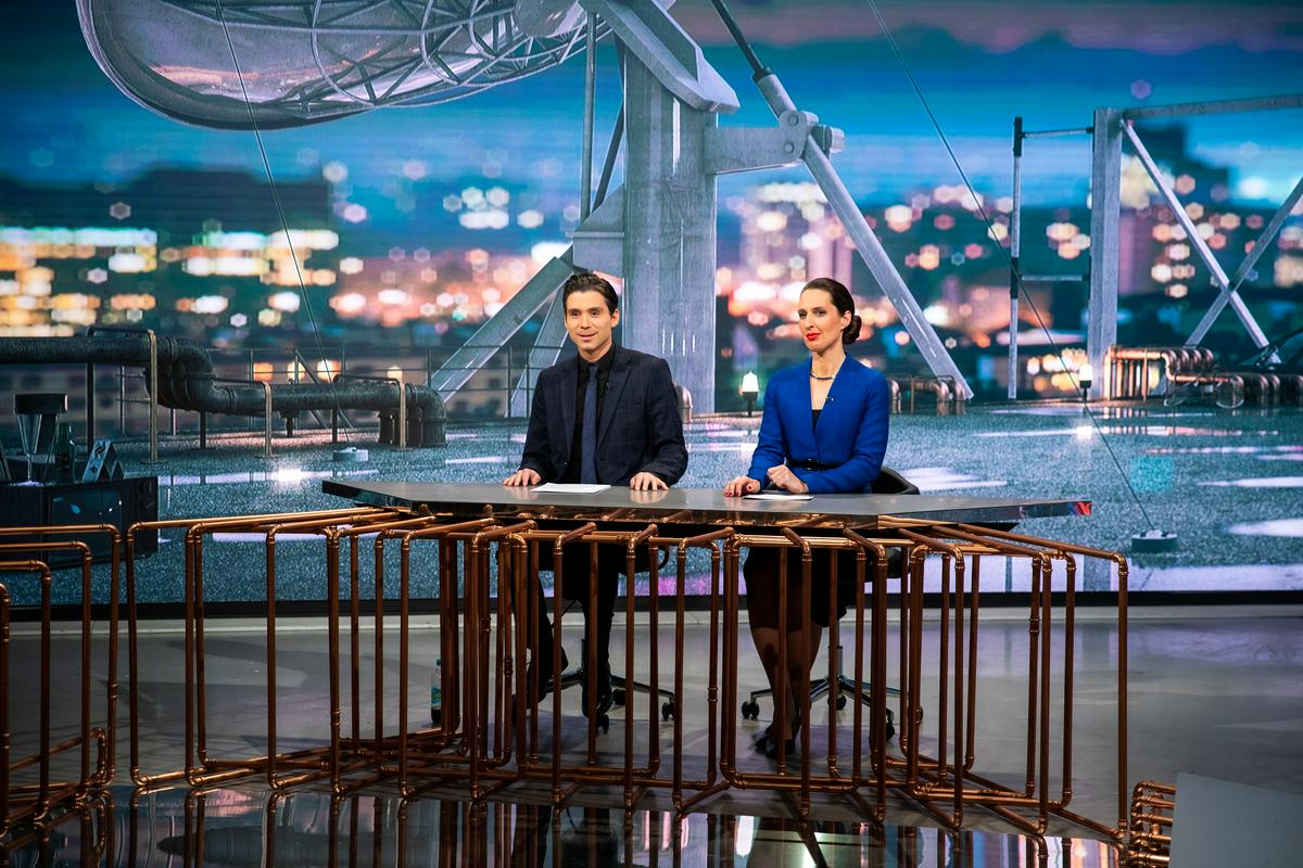 Tilen Artač in Alenka Marinič. Foto: Adrian Pregelj, RTV Slovenija