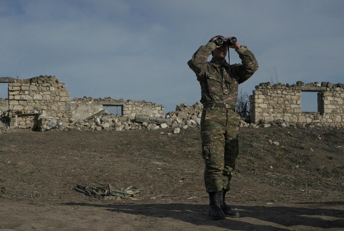 An Armenian soldier in Nagorno-Karabakh (the photo is from 2021).  Photo: Reuters