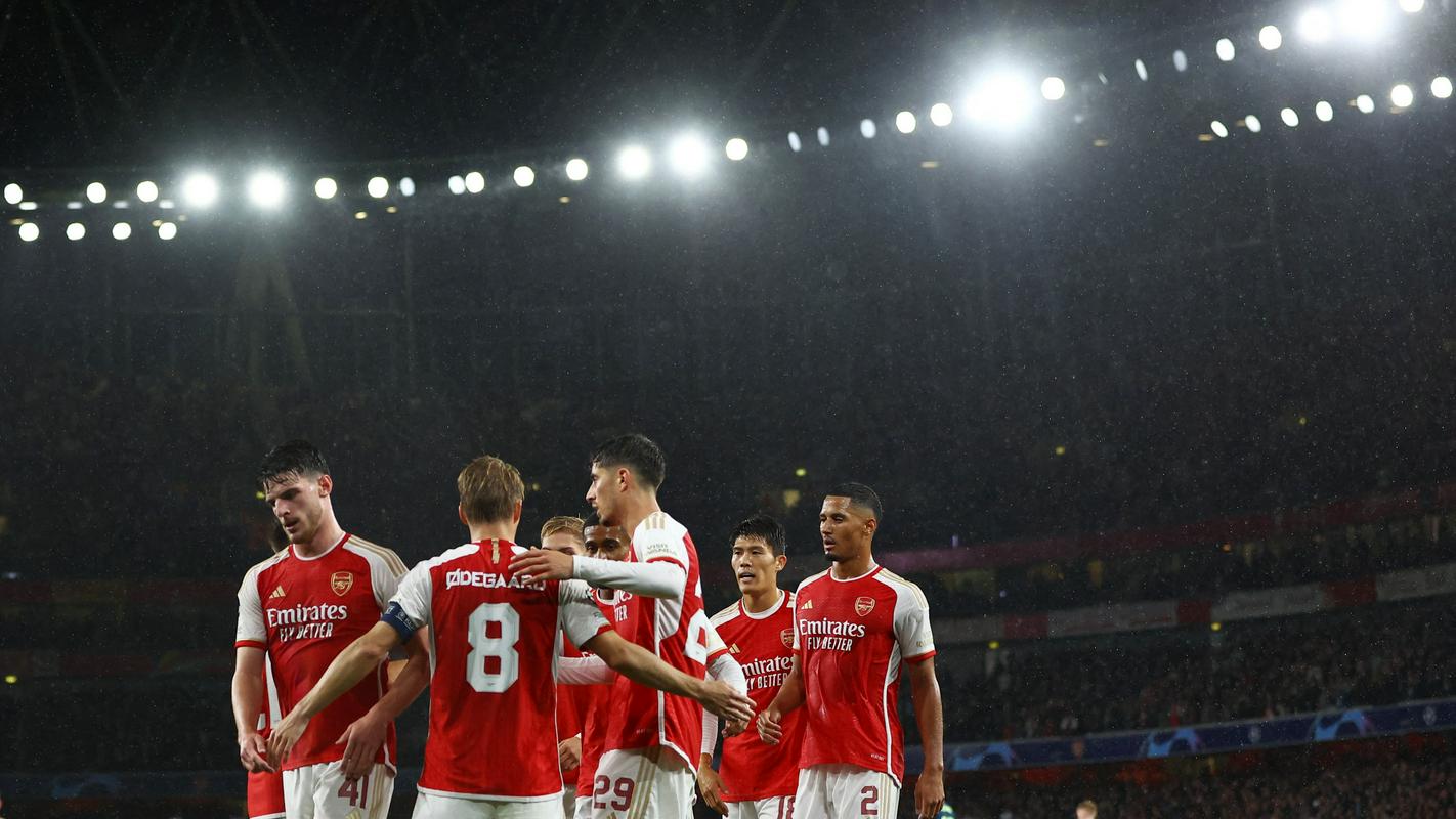 Arsenal se je na Emiratesu znesel nad PSV-jem iz Eindhovna. Foto: Reuters