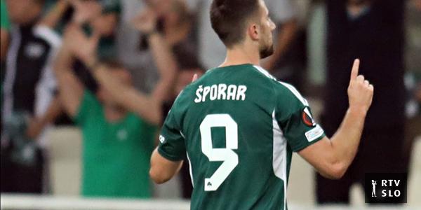 Após passe de Gnezda Čerin, Sporar confirmou a vitória do Panathinaikos