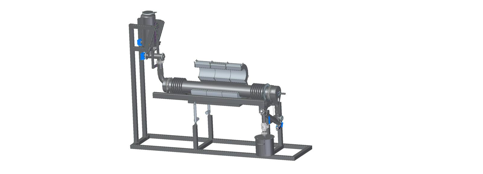 3D model pilotnega reaktorja za pirolizo biomase pri podjetju BEST GmbH Foto: Kemijski inštitut