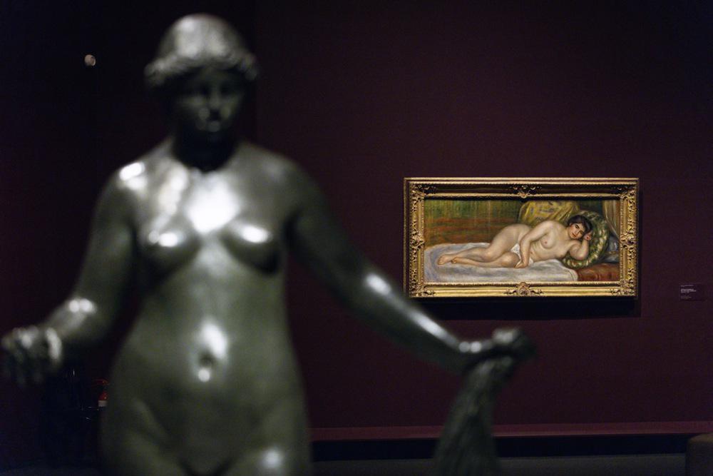 Pozno mojstrovino Pierre-Augusta Renoirja, naslovljeno Ležeči akt (Gabrielle), je leta 2019 pridobil Muzej Orangerie v Parizu. Foto: EPA