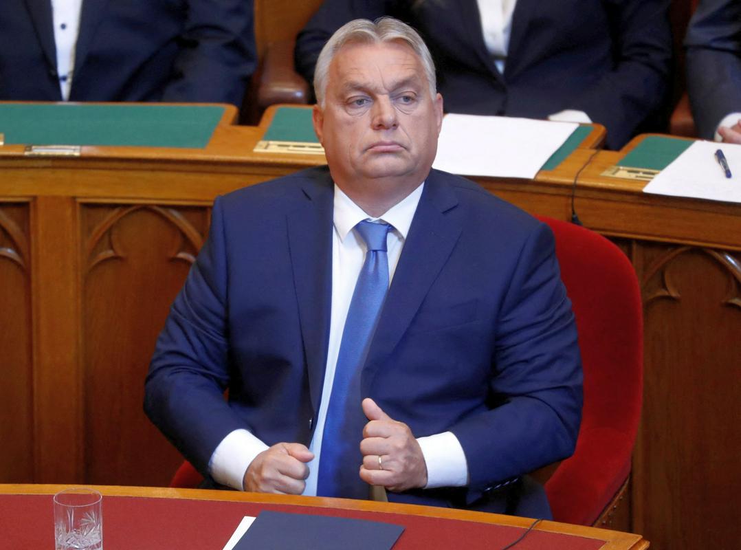 Orban je v parlamentu dejal, da načrt Bruslja za prekinitev dobav ruskih energentov ni dober za Evropo in Madžarsko. Foto: Reuters