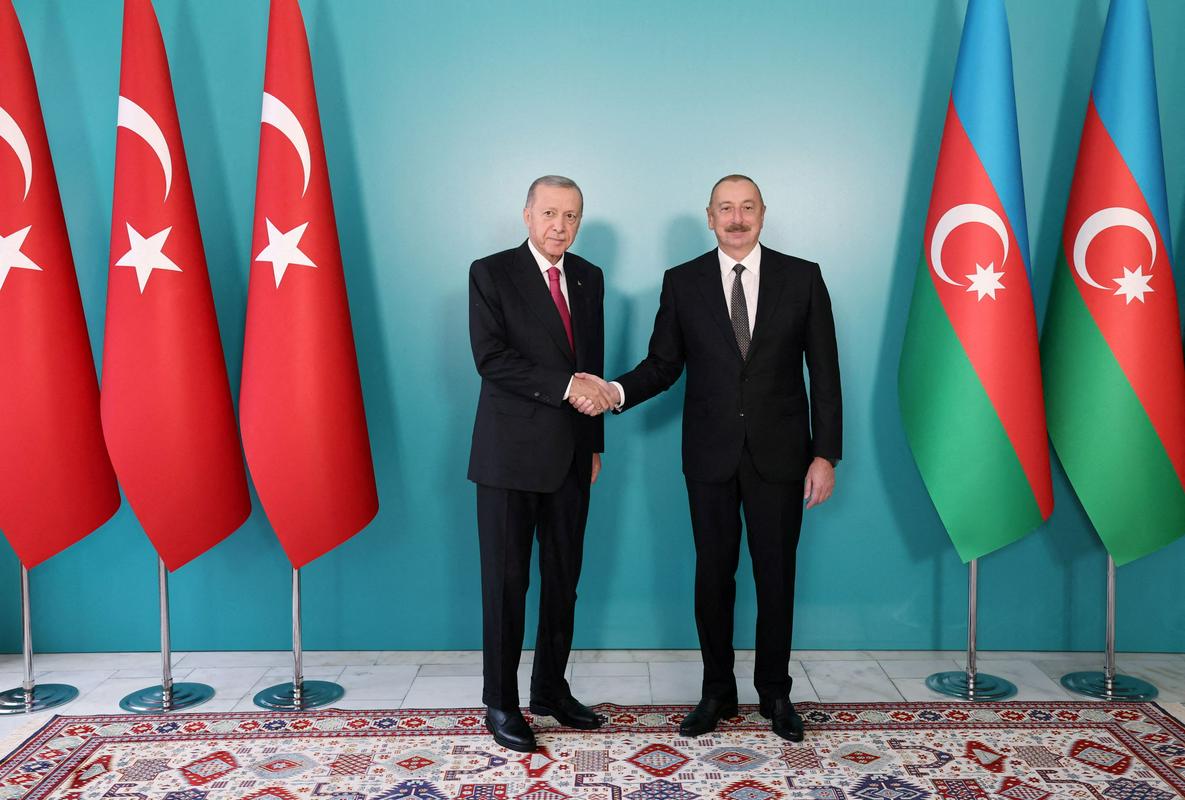 Turčija in Azerbajdžan sta tesna zaveznika v nemirni regiji. Foto: Reuters