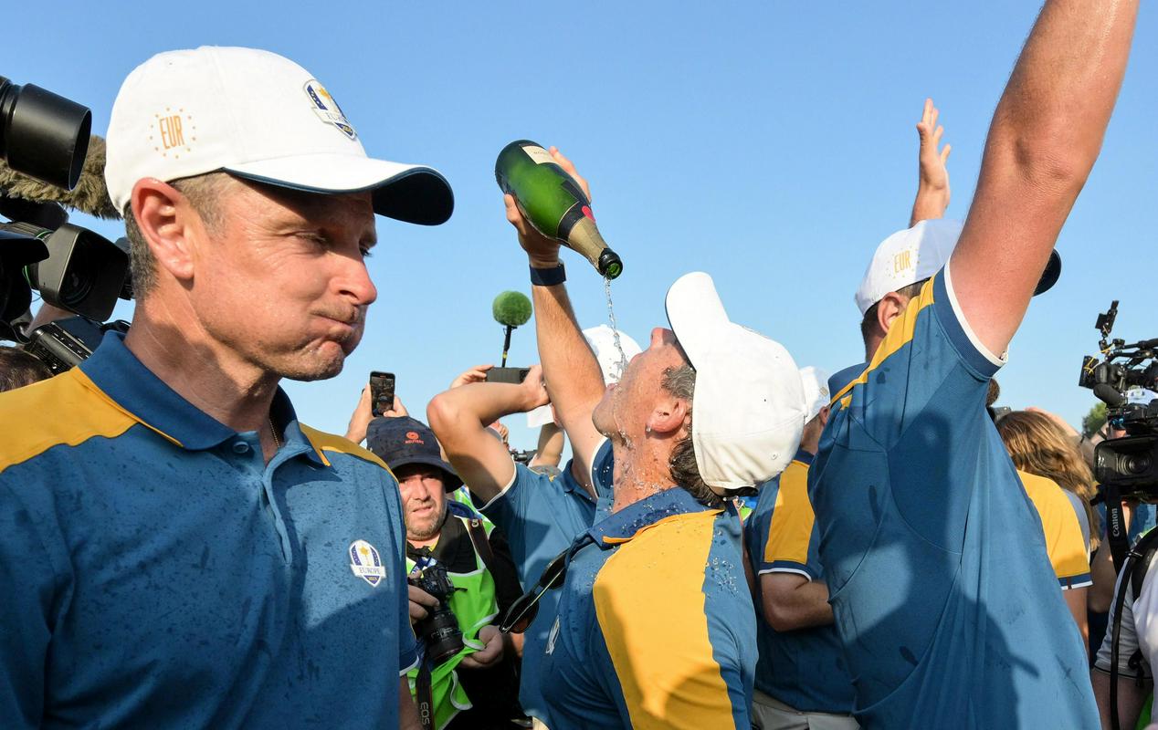 Golfisti Evrope so si po koncu dali duška. Foto: EPA