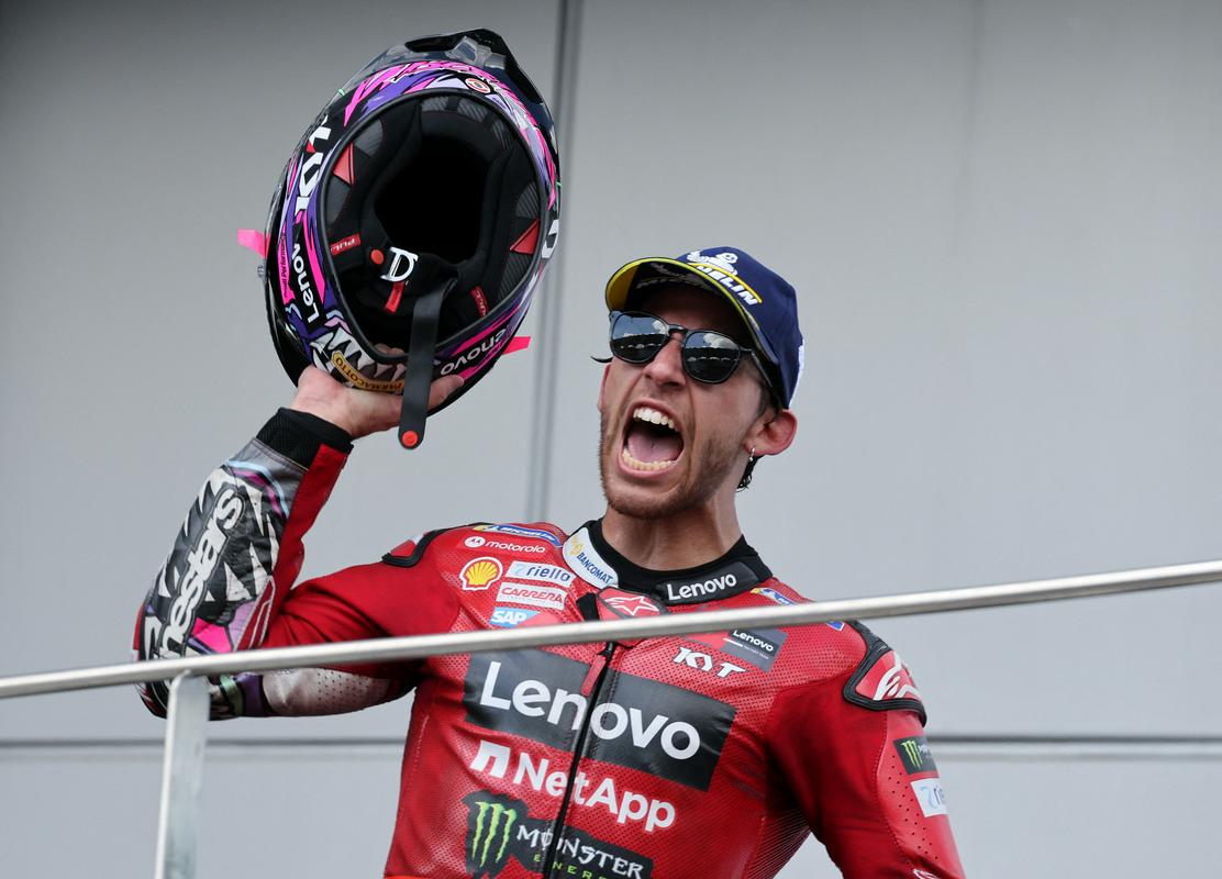 25-letni Bastianini je v razredu MotoGP dosegel peto zmago v karieri in je devetič stopil na zmagovalni oder. Foto: Reuters