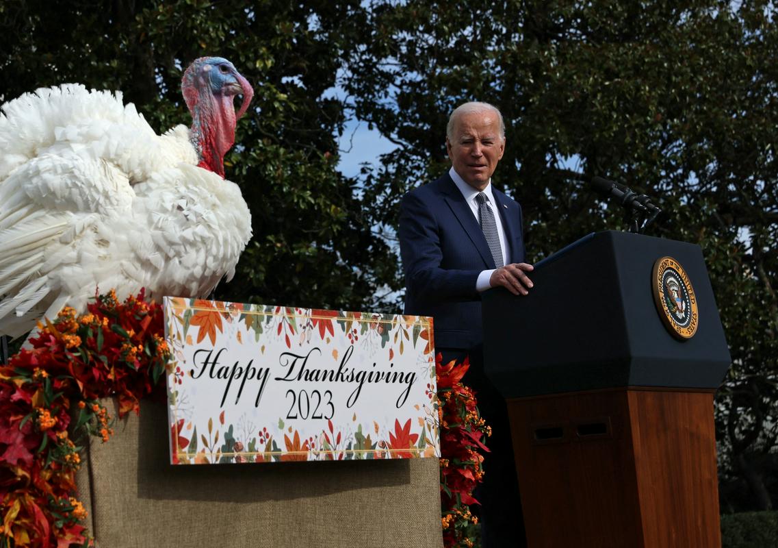 Biden s puranom po imenu Svoboda. Foto: Reuters