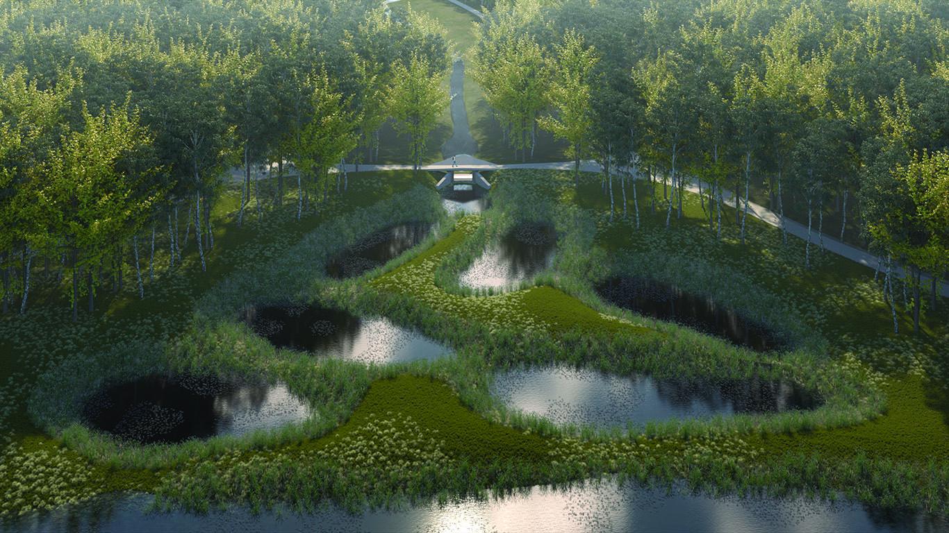 Načrt Matije Cepanca za biološki koridor reke Plitvice spodbuja raznovrstne biotske povezave. Foto: Obalne galerije Piran/Matija Cepanec