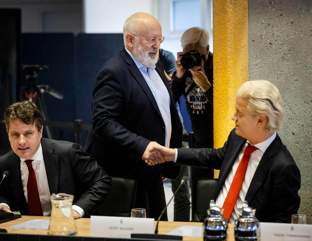 Frans Timmermans je čestital Geertu Wildersu. Foto: EPA