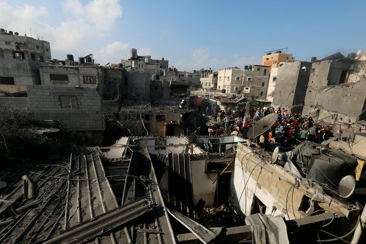 Razdejanje po izraelskem napadu na Kan Junis. Foto: Reuters