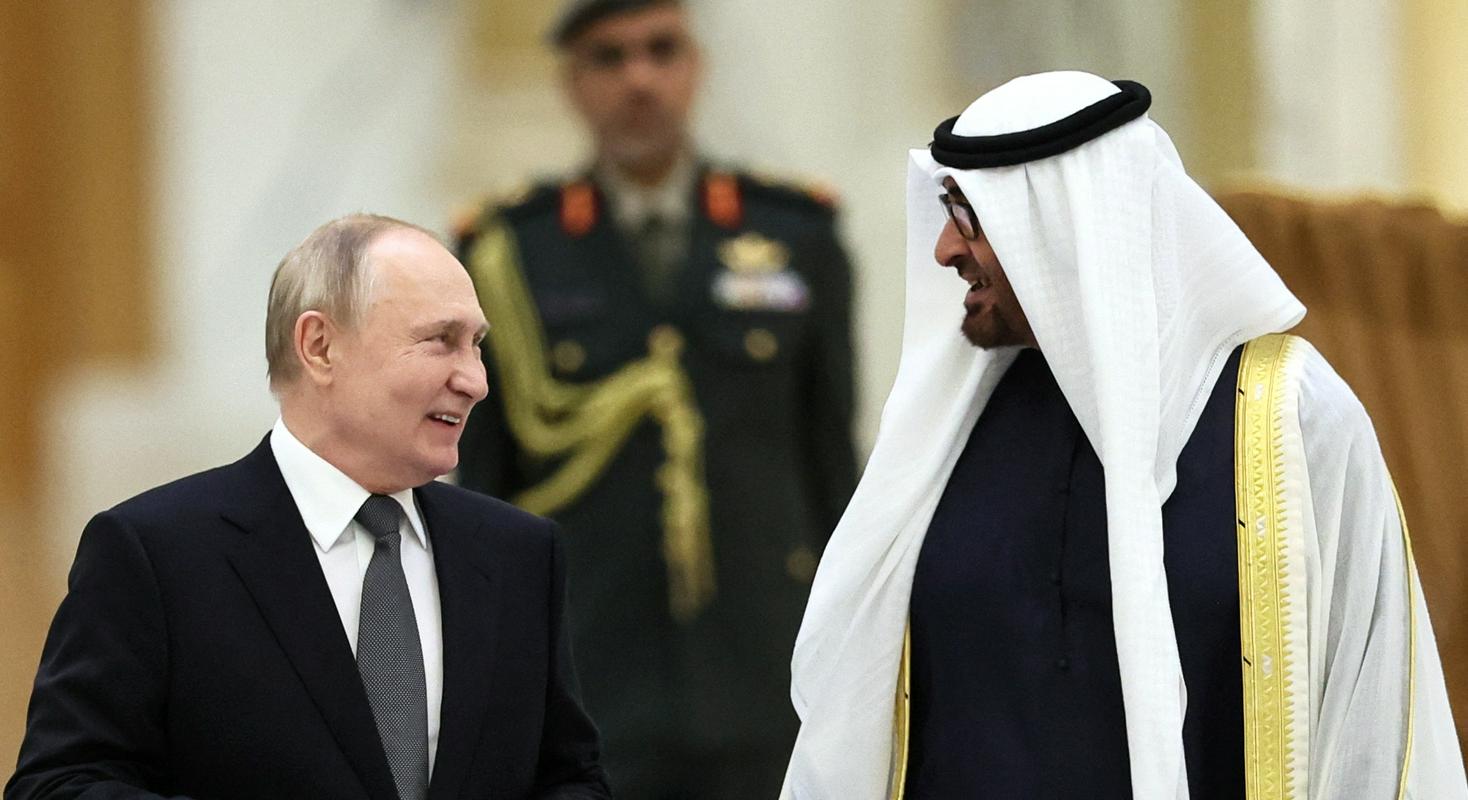 Putin s predsednikom ZAE-ja Mohamedom bin Zajedom Al Nahjanom. Foto: Reuters