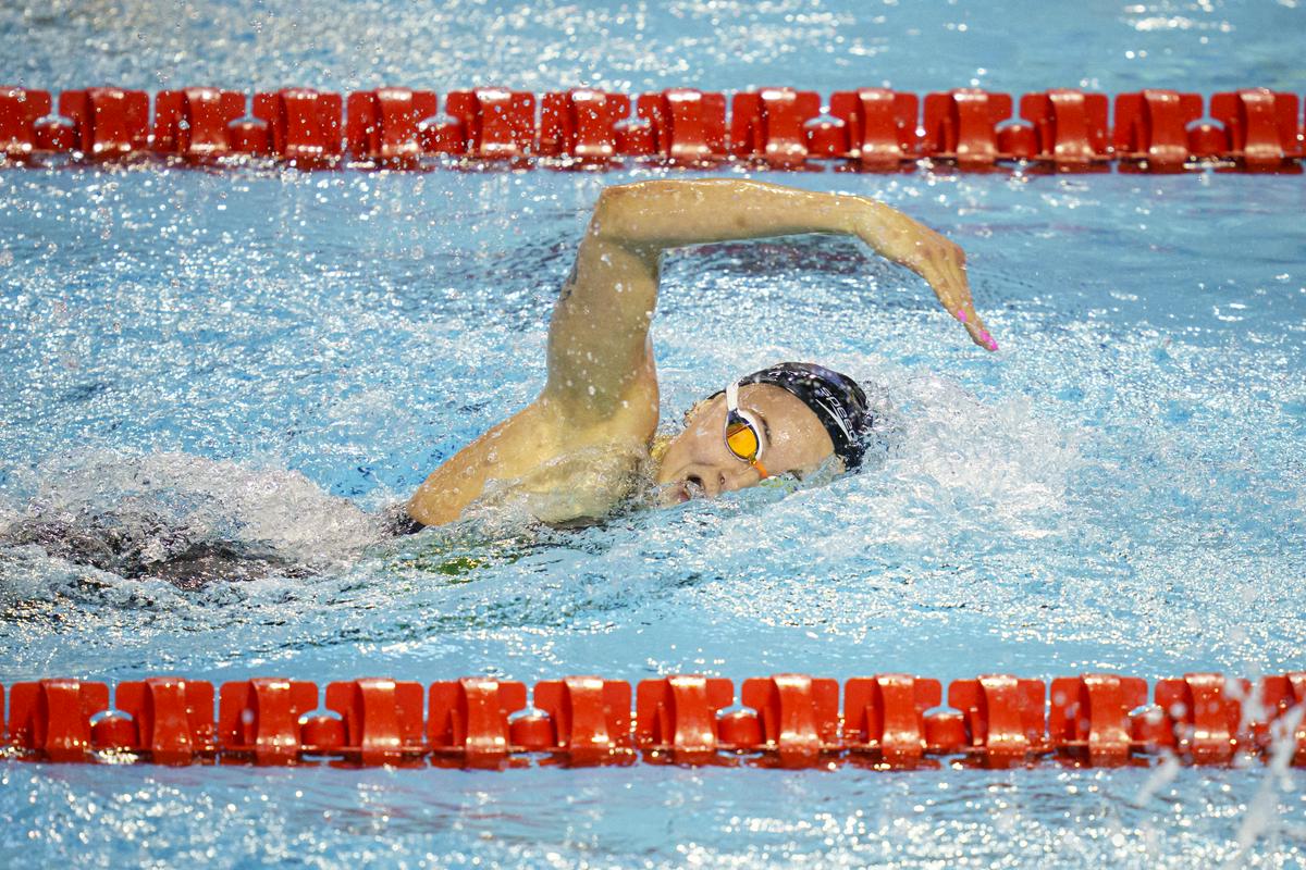 Neža Klančar je prvič v karieri plavala v finalu velikega članskega tekmovanja. Foto: AP