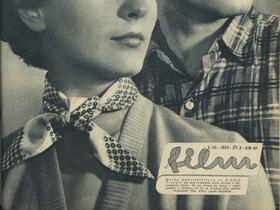 Foto: Naslovna stran revije Film iz 1953 z glavnima igralcema Metko Gabrijelčič in Franekom Trefaltom (hrani Narodna in univerzitetna knjižnica).