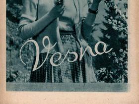 Foto: Tedanji letak za promocijo filma Vesne iz leta 1954. Letak je bil pripravljen za oglaševanje na slovenskem filmskem trgu, natisnilo pa ga je Podjetje za razdeljevanje filmov Ljubljana (hrani Narodna in univerzitetna knjižnica).