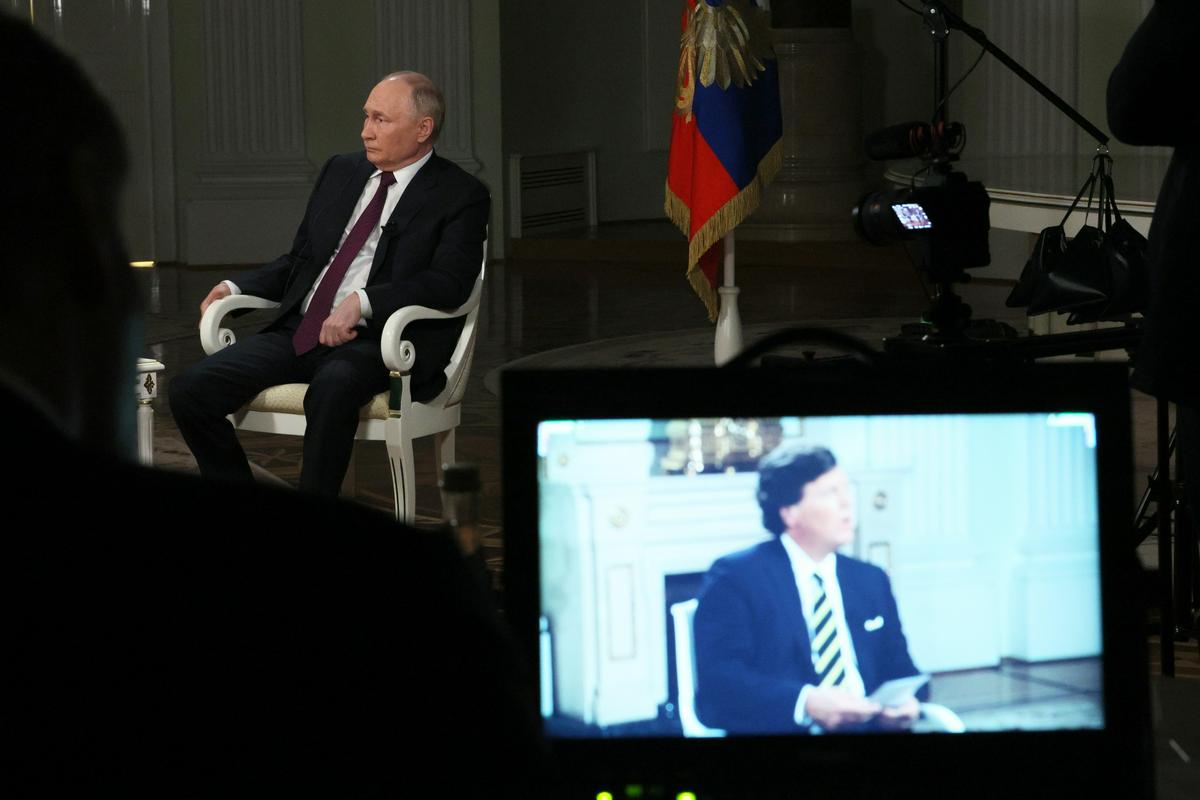 Intervju je bil objavljen tik pred drugo obletnico napada Rusije na Ukrajino. Foto: EPA