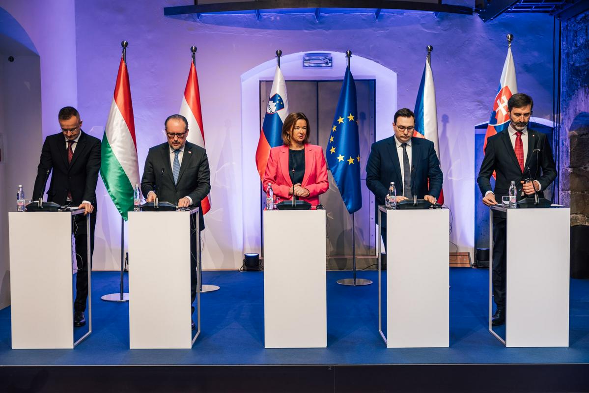 Zunanji ministri C5 na srečanju v Ljubljani pozdravili resolucijo VS ZN o Gazi