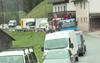 V Poljanski dolini so s protestom opozorili na slabo cestišče