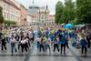 Maturanti v Ljubljani s plesom pregnali dežne kaplje