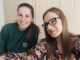 Maša Mesarec iz zavetišča (na levi). Foto: MMC RTV SLO/Jasmina Bauman