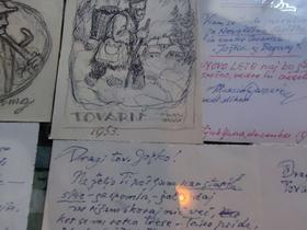 Originalne razglednice, ki sta si jih pisala Jožko Meden in Maksim Gaspari. Foto: Tanja Mojzer