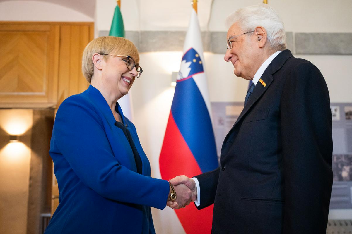Italijanski predsednik Mattarella na uradnem obisku v Sloveniji