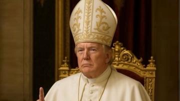 Donald Trump razburil s podobo sebe kot papeža: 