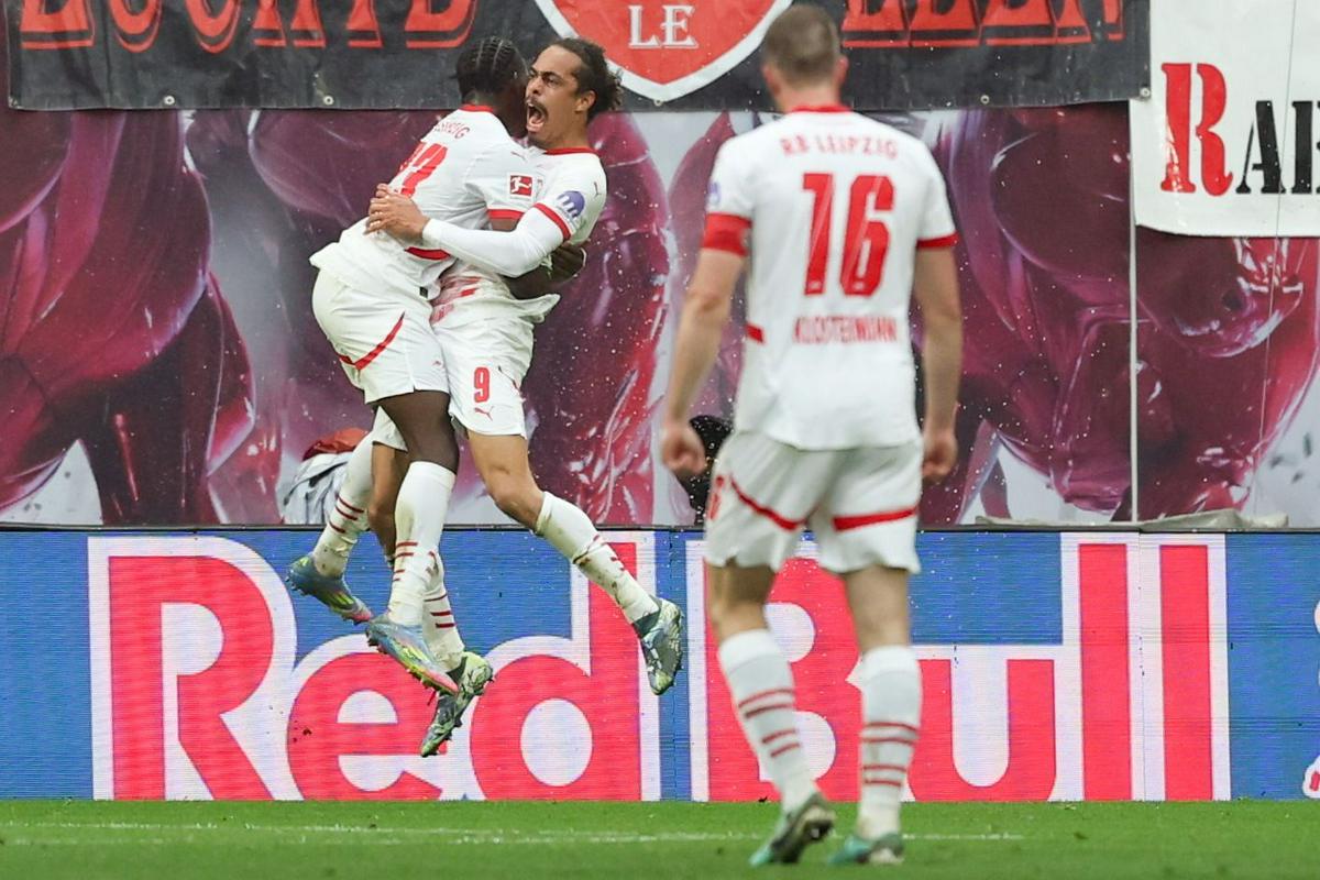 Yussuf Poulsen je v 69. minuti zamenjal Šeška, v zadnji minuti sodnikovega dodatka pa zagotovil Leipzigu pomembno točko. Foto: EPA Yussuf Poulsen je v 69. minuti zamenjal Šeška, v zadnji minuti sodnikovega dodatka pa zagotovil Leipzigu pomembno točko. Foto: EPA