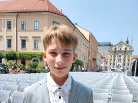 11- letni operni pevec Nace Jenc Foto: Tanja Mojzer