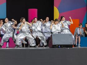 Čist hud žur na Kongresnem trgu (HIPHOP, Plesni center ADC, Ajdovščina) Foto: Adrian Pregelj / RTV Slovenija