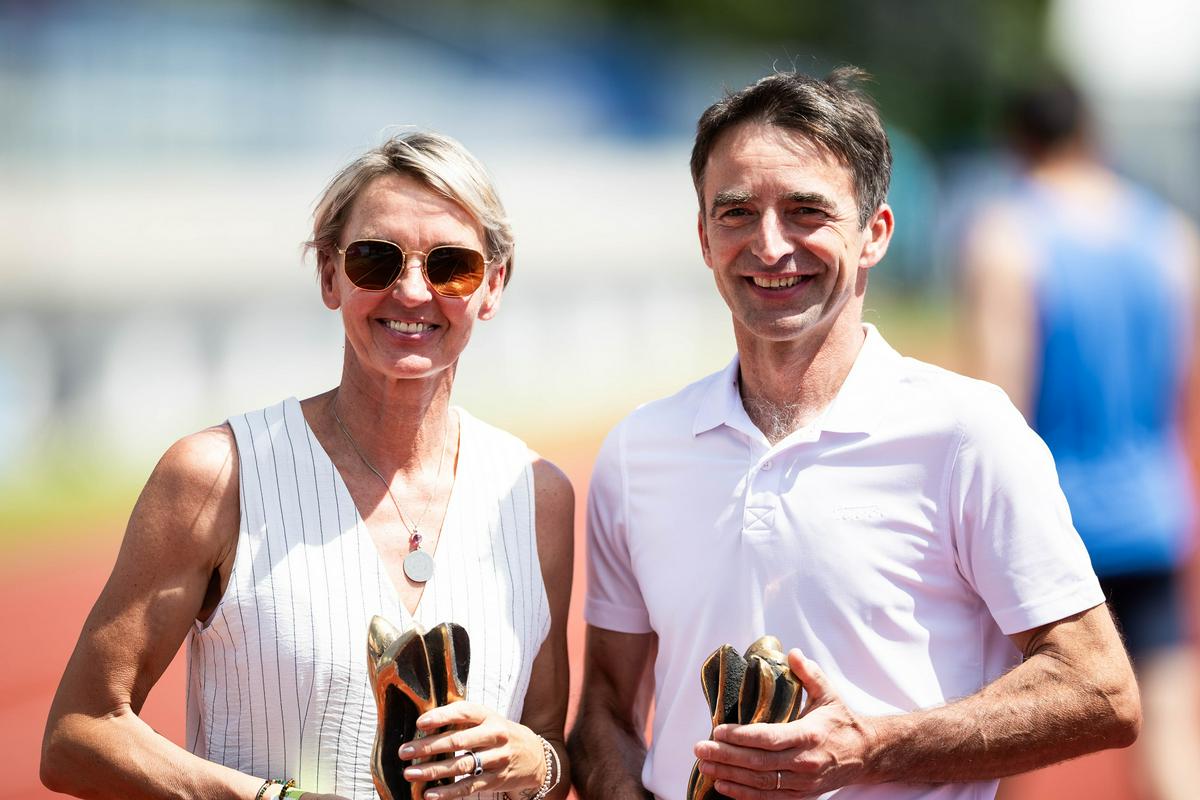 Brigita Bukovec in Franci Petek sprejeta v Hram športnih junakov