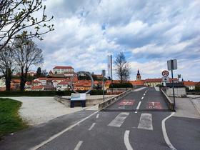 Veduta Ptuja ob pešmostu. Foto: Tanja Mojzer