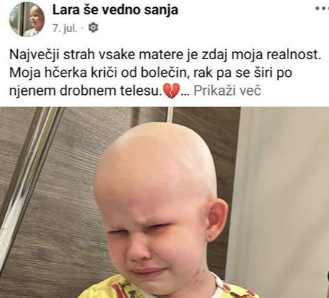 Društvo Viljem Julijan opozarja na lažno zbiranje donacij za deklico Laro