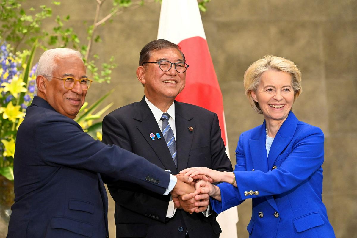 EU in Japonska na vrhu v Tokiu za tesnejše sodelovanje in krepitev pravičnega gospodarskega reda
