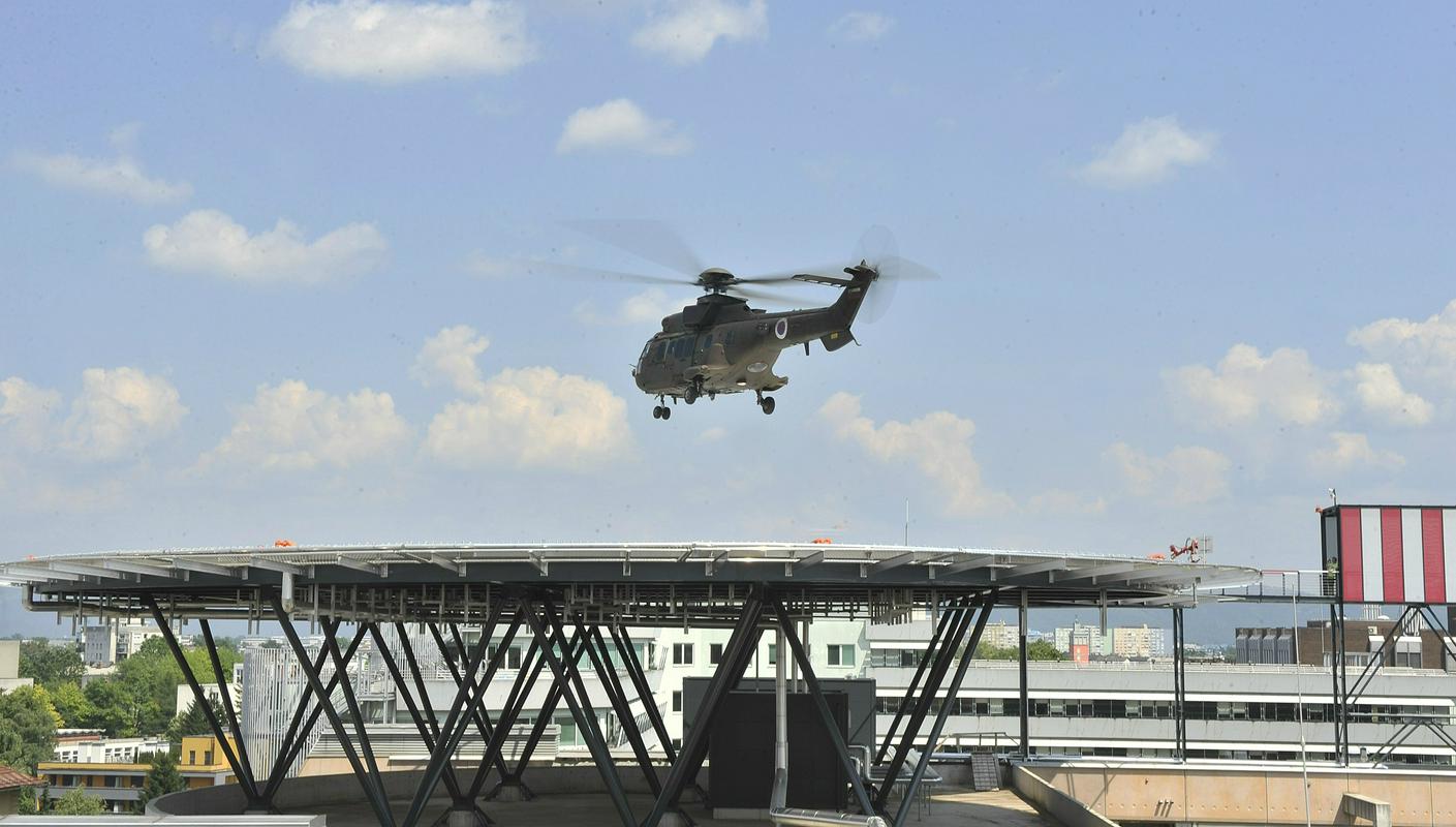 Heliport UKC-ja Ljubljana je znova odprt, a deluje po skrajšanem urniku