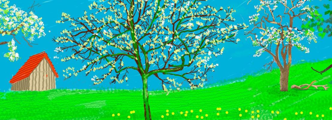 David Hockney bo najnovejša dela iz Normandije prvič predstavil angleškim rojakom