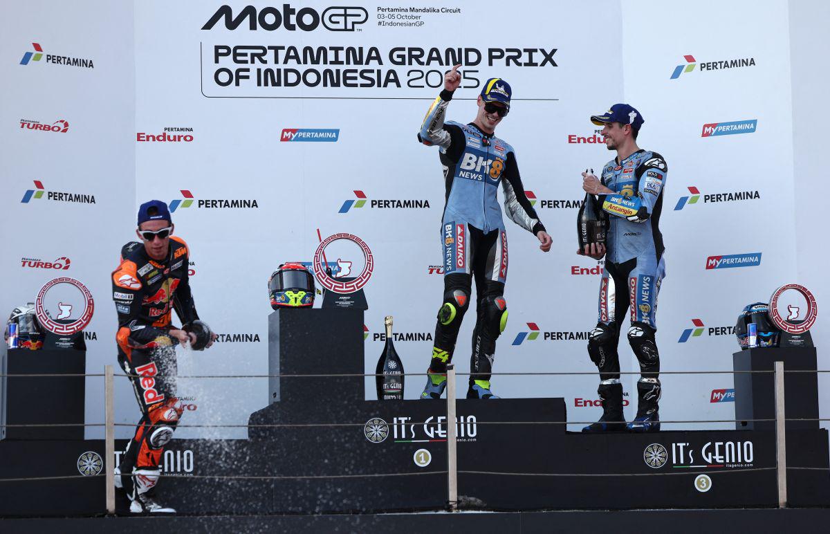 Marquez grdo padel na VN Indonezije, Aldeguer prvič zmagal