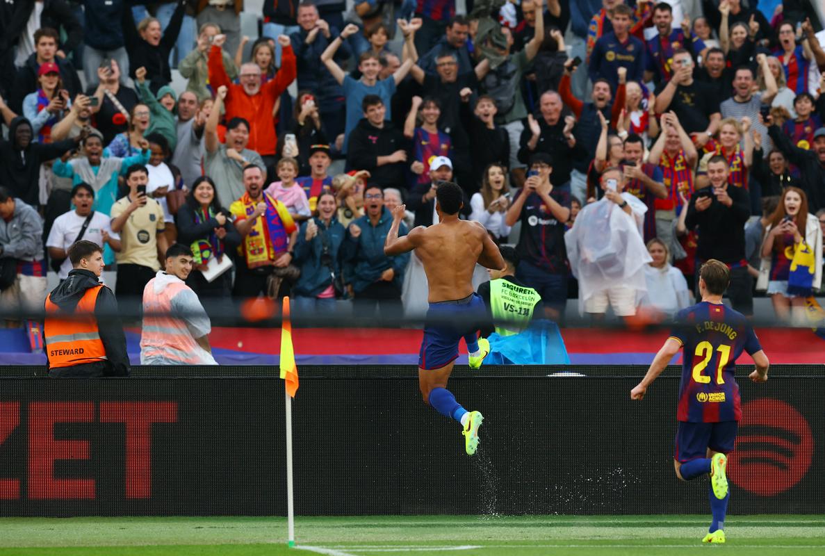 Barcelona v 93. minuti premagala Girono in skočila na vrh lestvice