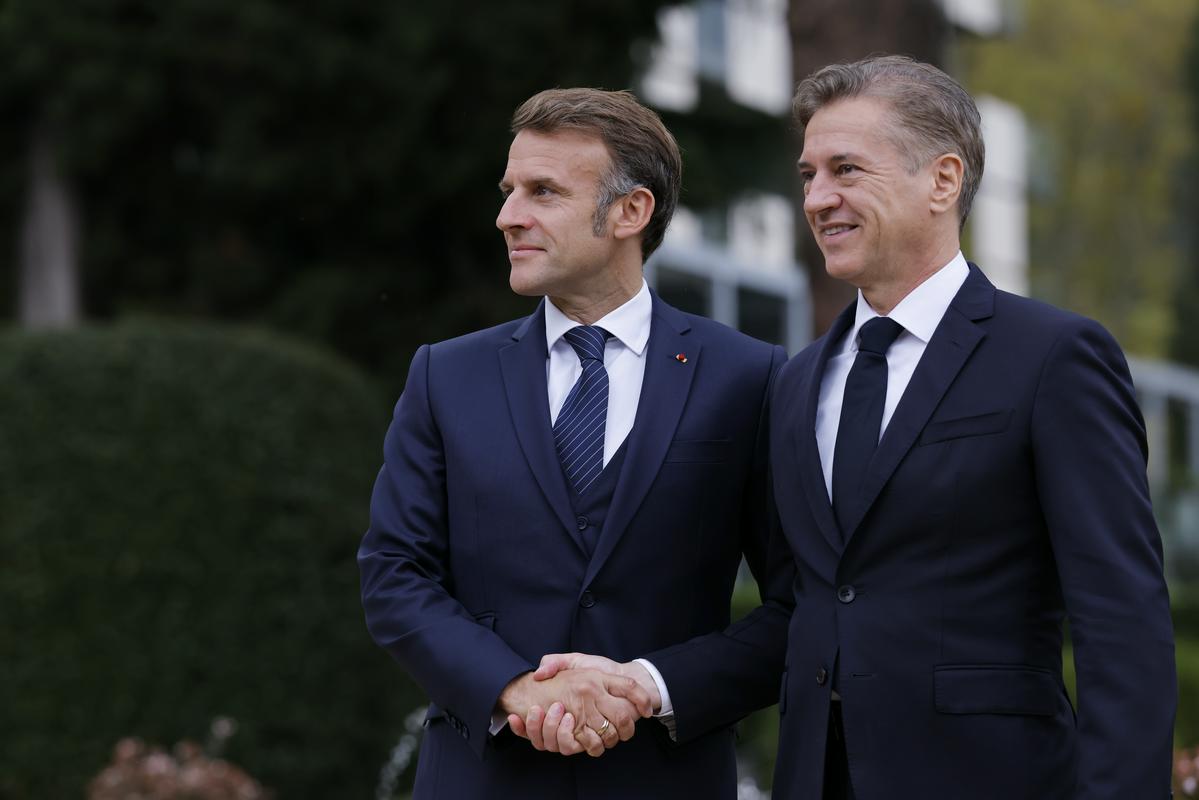 Macron svoj delovni obisk nadaljuje v Ljubljani