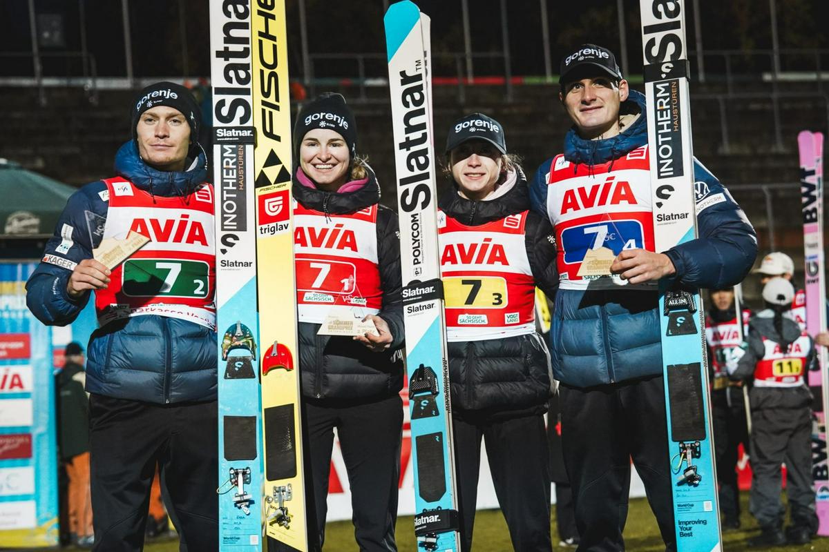 Slovenija na krilih Domna Prevca v Klingenthalu le za Japonsko