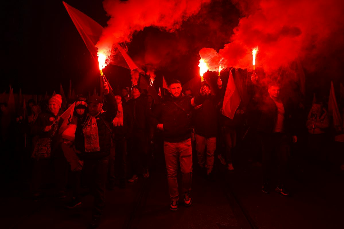 Varšava: 100.000 udeležencev shoda ob dnevu neodvisnosti v organizaciji skrajne desnice