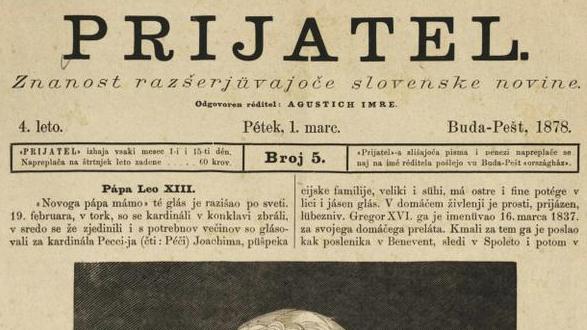 Mineva 150 let od prve objave prekmurskega časopisa Prijatel