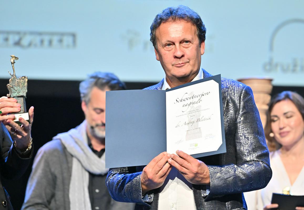 Schwentnerjevo nagrado za razvoj založništva in knjigotrštva prejel Andrej Blatnik