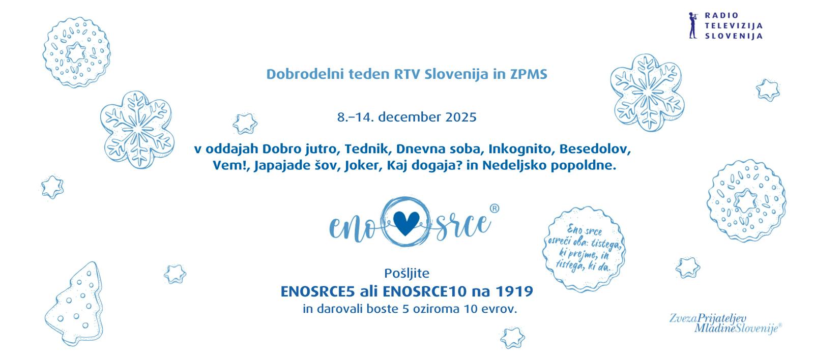 ENO SRCE za lepše praznike otrok, mladostnikov in njihovih družin v stiski