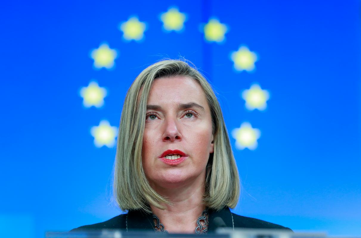 Belgijska policija Mogherini po pridržanju izpustila, češ da ni begosumnosti