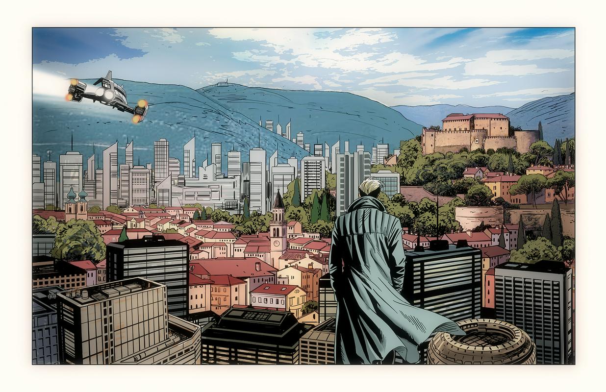 Kako sta videti futuristični Nova Gorica in Gorica? Znanstvenofantastični strip ponuja odgovor.