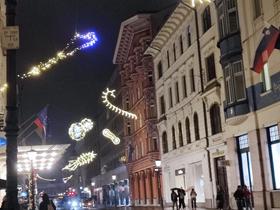 Praznično okrašena Ljubljana. Foto: Tanja Mojzer