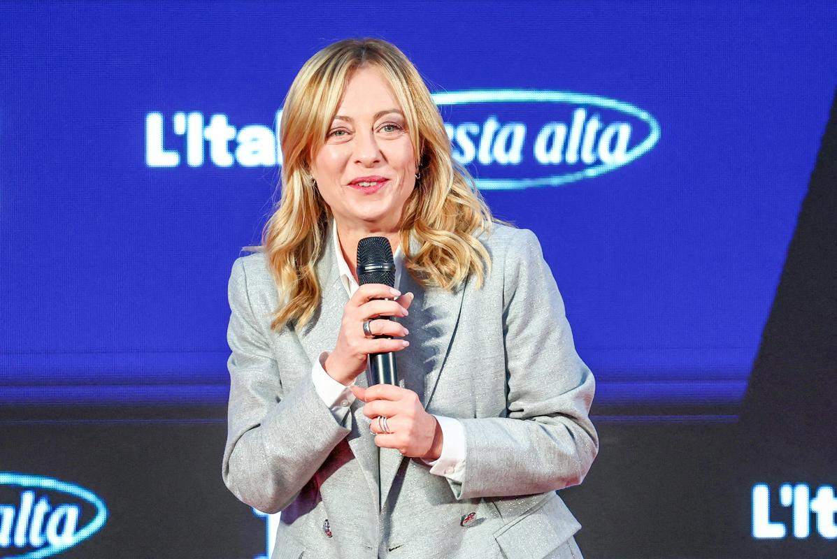 Meloni napadla politično levico in jo uvrstila med nasprotnike Italije