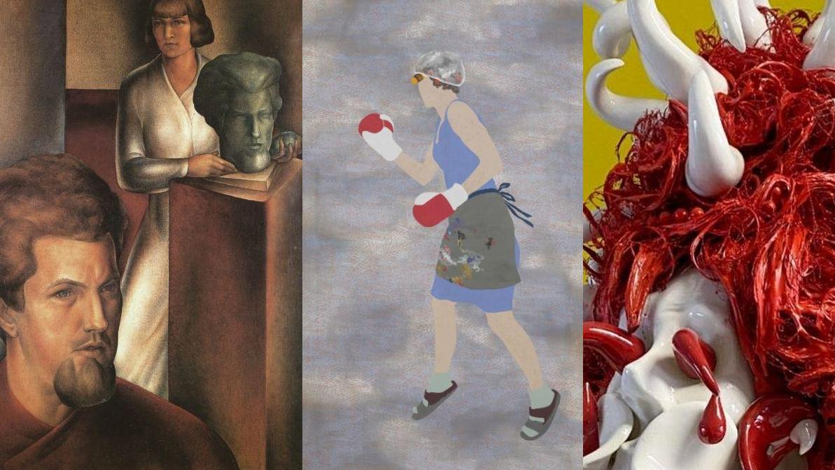 Dvojni skok v opus Toneta Kralja, štirje vrhunski samouki, v nekdanji cerkvi pa slike Ane Sluga