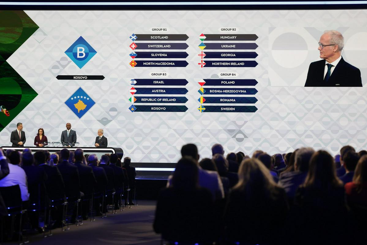 Slovenija v skupini s Škotsko, Švico in Severno Makedonijo